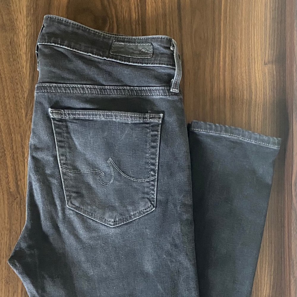 AG The Farrah Skinny High-Rise Jeans Gray Mist